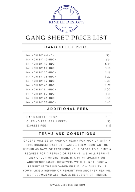 Build a Gang Sheets